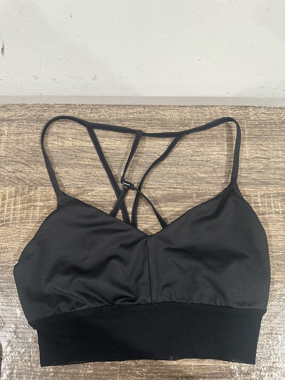 ALO Yoga Black Strappy Sports Bralette